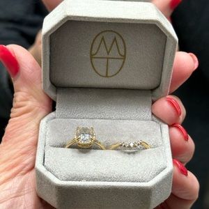 COPY - Melissa Tyson Design 3 carat moissanite engagement ring